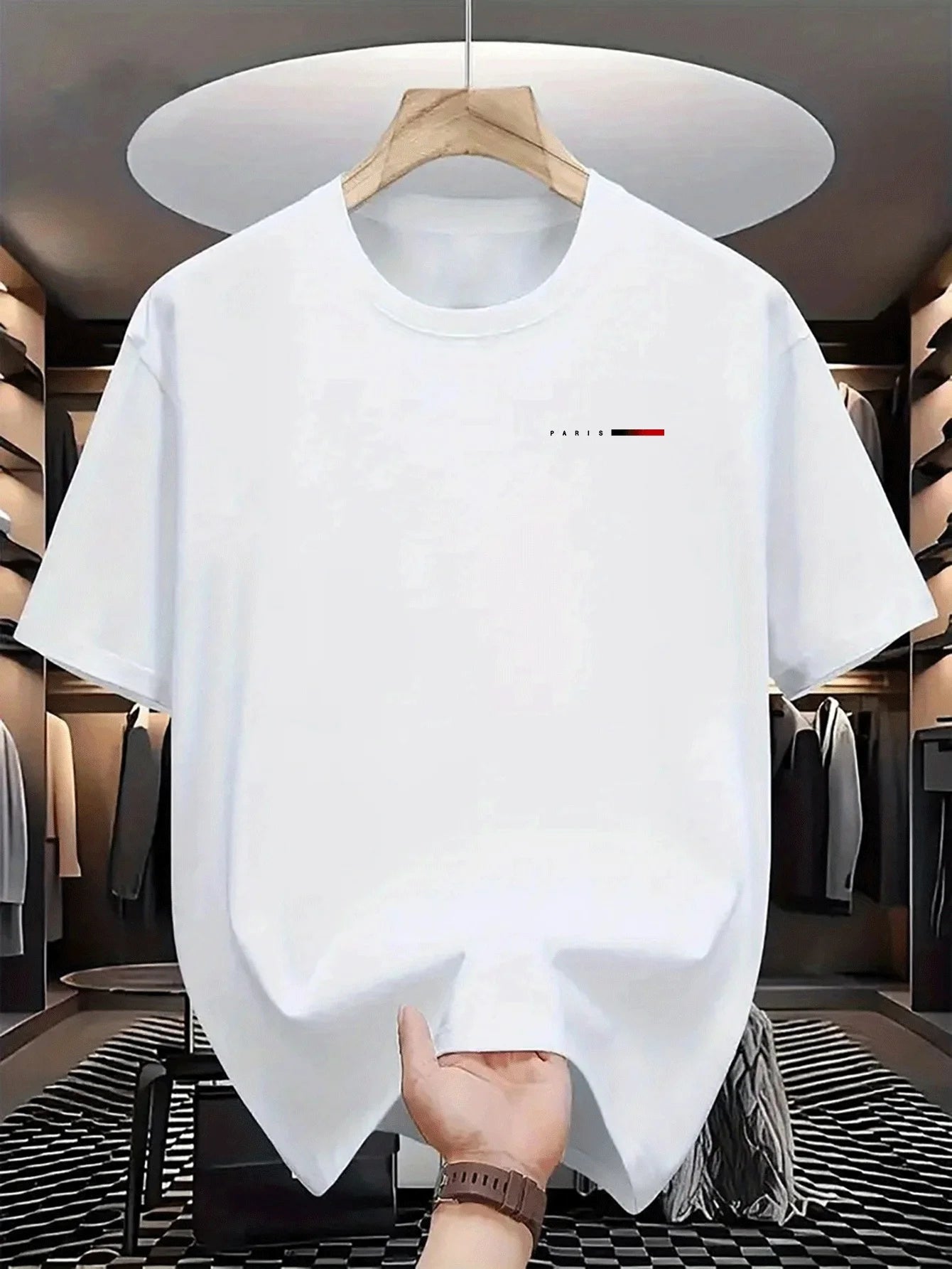 Herren Atmungsaktives Kurzarm-T-Shirt – Sommer Rundhals Einfarbiges Casual Oberteil mit Kühlendem Komfort, Knitterfest & Leicht