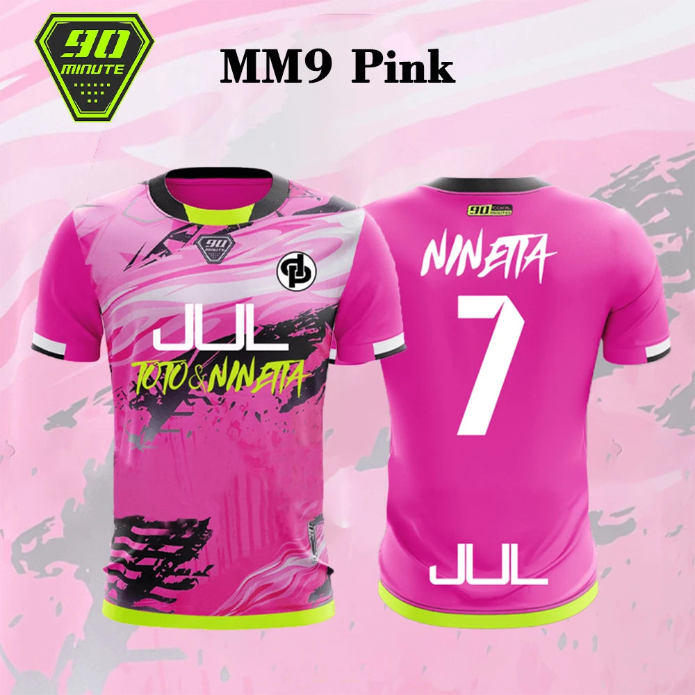 2026 90 Minutes Series MM9 JUL Football Shirt Men's Summer Outdoor Sports Quick-drying Jersey Fitness Training O-neck T-shirt