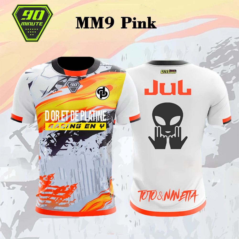 2026 90 Minutes Series MM9 JUL Football Shirt Men's Summer Outdoor Sports Quick-drying Jersey Fitness Training O-neck T-shirt