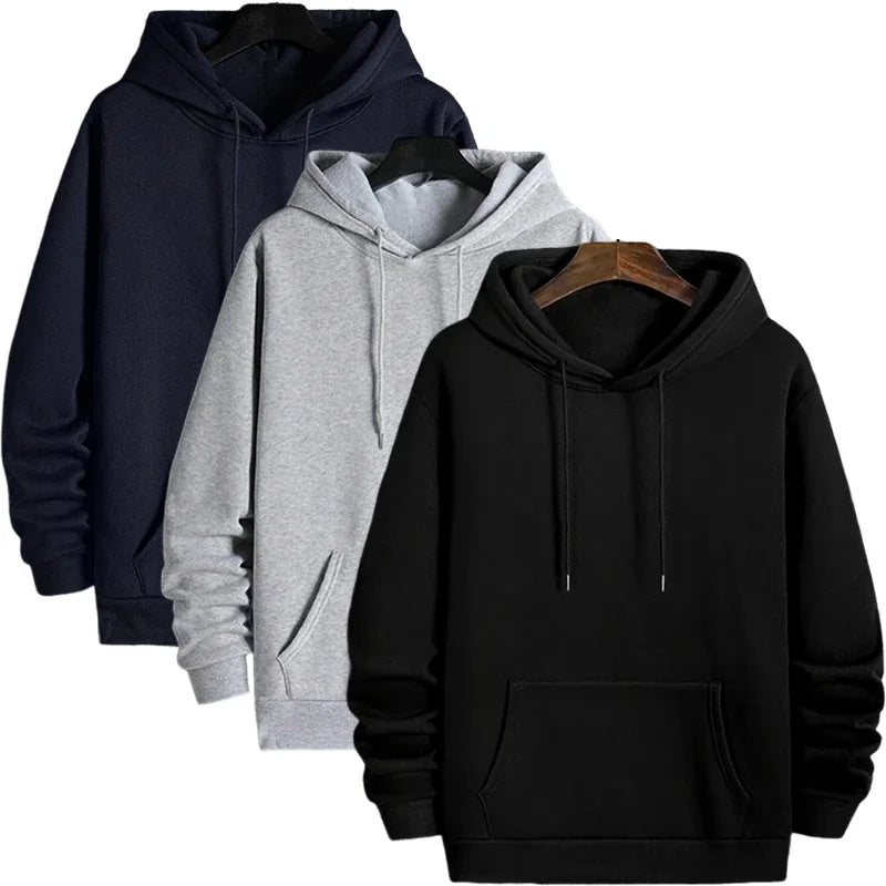Hot Sales New Mens Tracksuit Clothing Solid Color Casual Sweatshirts Outdoors Sports Jogging Mens Hoodies HighQuality Sportswear