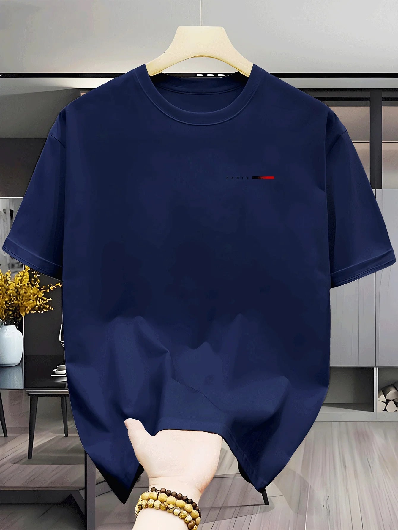 Herren Atmungsaktives Kurzarm-T-Shirt – Sommer Rundhals Einfarbiges Casual Oberteil mit Kühlendem Komfort, Knitterfest & Leicht