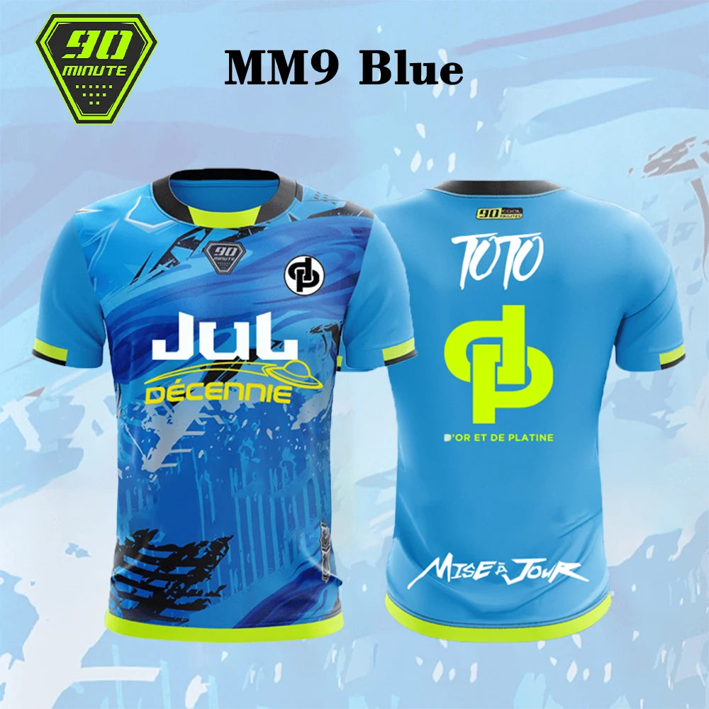 2026 90 Minutes Series MM9 JUL Football Shirt Men's Summer Outdoor Sports Quick-drying Jersey Fitness Training O-neck T-shirt