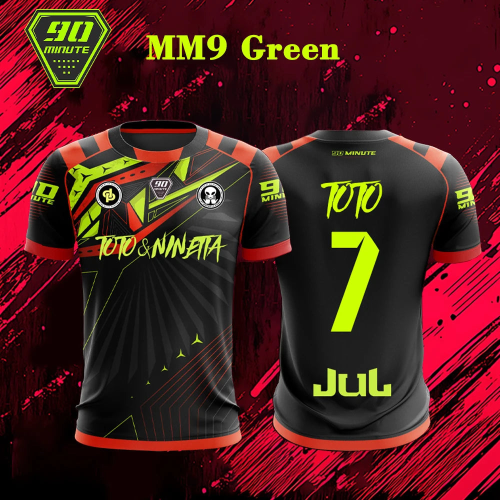 2026 90 Minutes Series MM9 JUL Football Shirt Men's Summer Outdoor Sports Quick-drying Jersey Fitness Training O-neck T-shirt
