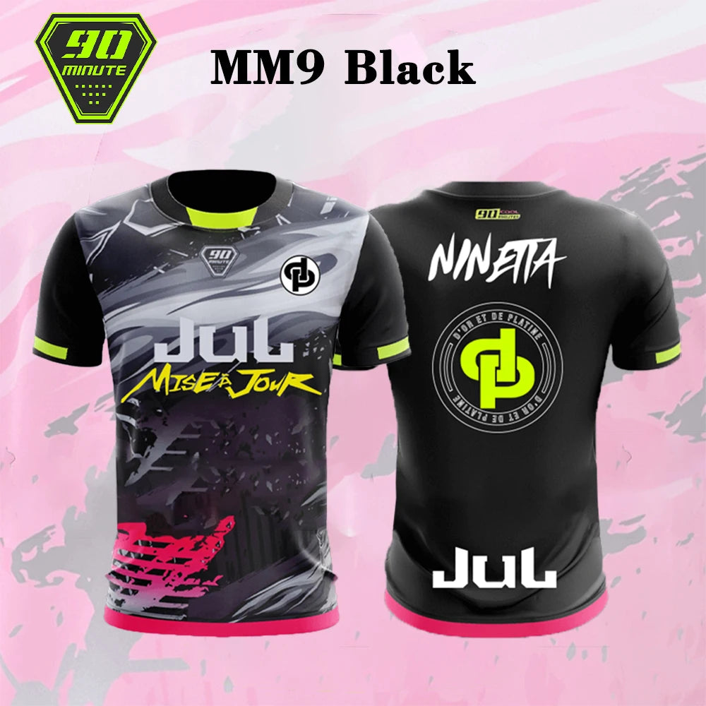 2026 90 Minutes Series MM9 JUL Football Shirt Men's Summer Outdoor Sports Quick-drying Jersey Fitness Training O-neck T-shirt