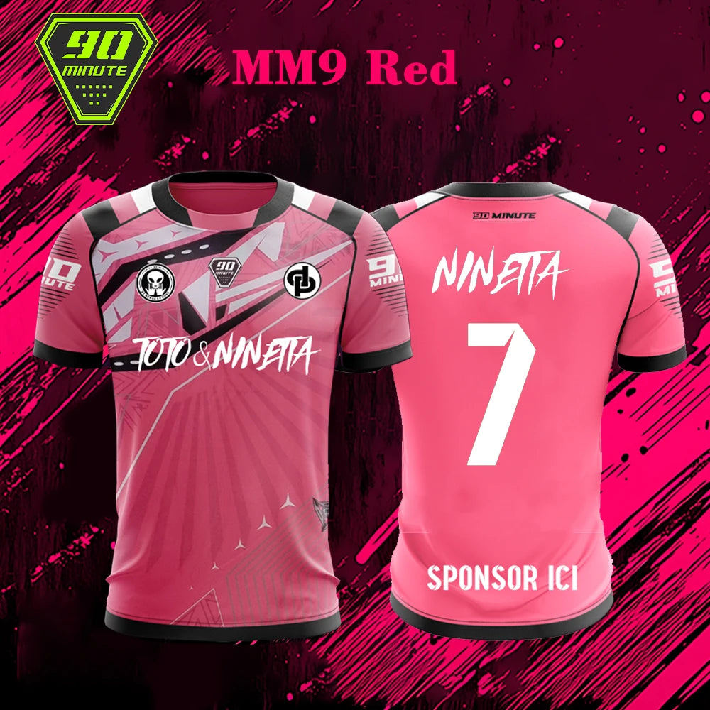 2026 90 Minutes Series MM9 JUL Football Shirt Men's Summer Outdoor Sports Quick-drying Jersey Fitness Training O-neck T-shirt