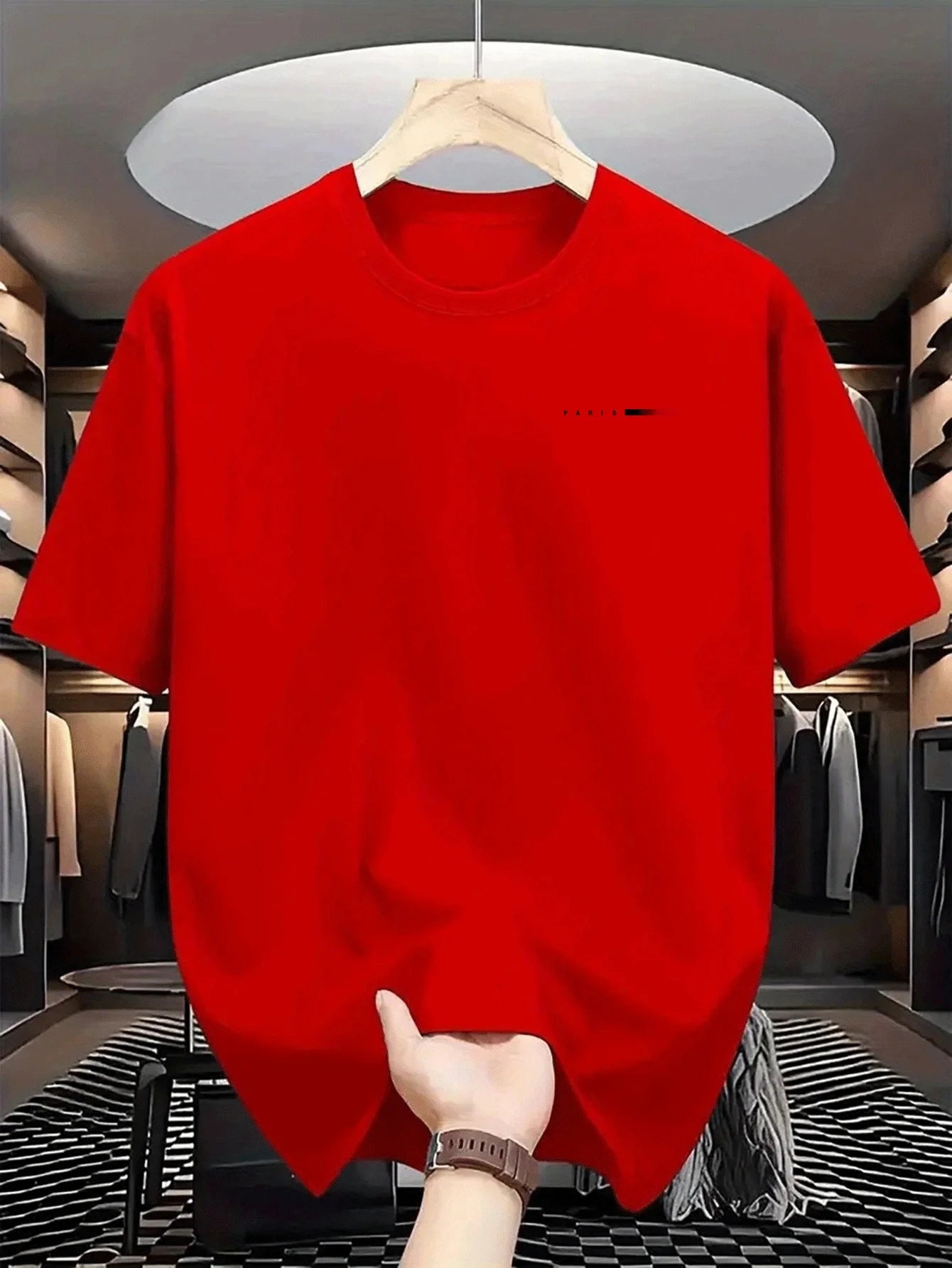 Herren Atmungsaktives Kurzarm-T-Shirt – Sommer Rundhals Einfarbiges Casual Oberteil mit Kühlendem Komfort, Knitterfest & Leicht